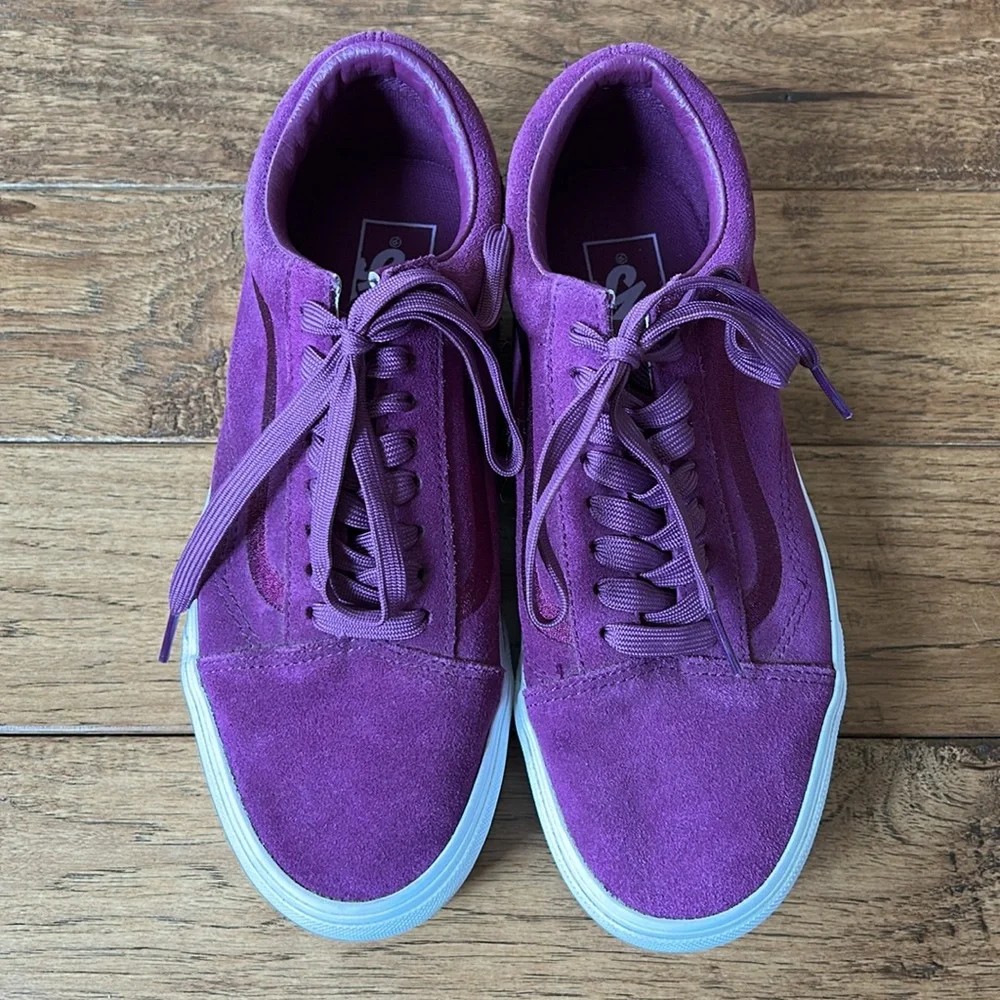 Vans Platform Sneakers in Purple with White Sole